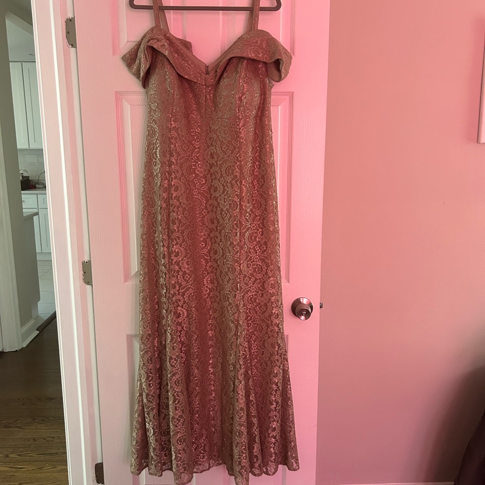 Tan Sequin Sweetheart Maxi Gown for Wedding Guest